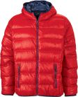 James & Nicholson - JN 1060 - Leichte Herren Daunen Jacke mit Kapuze