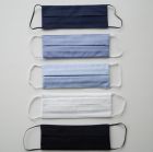 Premium Mund Nasen Schutz Maske, 3-lagig aus 100% Baumwolle in verschiedenen Farben (hellblau, dunkelblau, navy, royalblau, rosa, weiß, schwarz, blau), für längeren Einsatz. Waschbar und wiederverwendbar. Angenehmer Tragekomfort, ideal zum Besticken Ihres