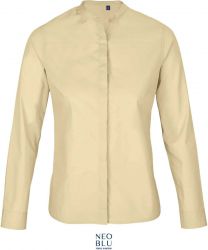 NEOBLU | Bart Women | Popeline Bluse mit Maokragen langarm