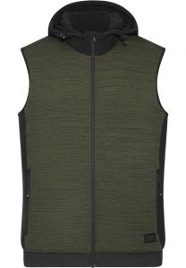 James & Nicholson | JN 1848 | Wattiertes Herren Hybrid Strickfleece Gilet
