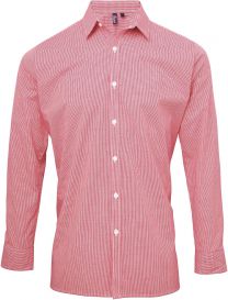 Premier | PR220 | Hemd "Gingham" langarm
