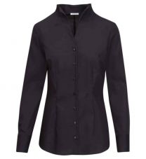 SST | Chalice Blouse Slim LSL | Popeline Bluse mit Kelchkragen langarm