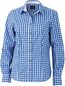 James&Nicholson - JN637 - Karo Popeline Trachten Bluse