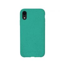 Kompostierbare Handyhülle iPhone XR in turquoise Rückansicht